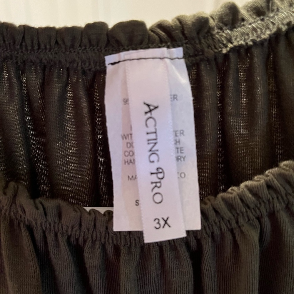 Soft Elastic Scrunched Neck Ruffle Top - Picture 9 of 9